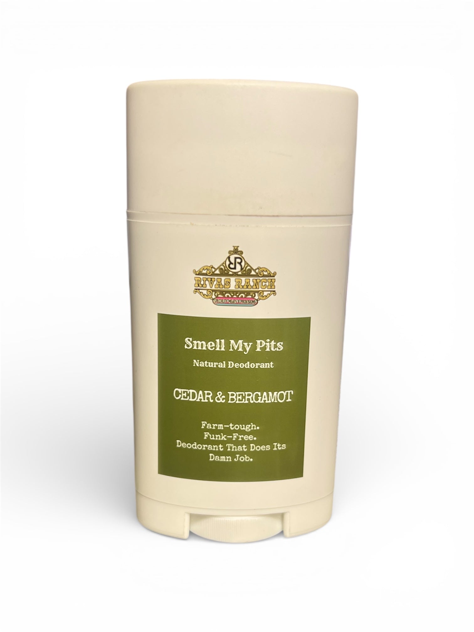 Cedar Bergamot natural tallow deodorant stick with woodsy citrus scent