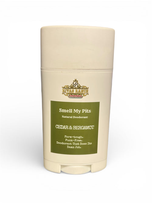 Cedar Bergamot natural tallow deodorant stick with woodsy citrus scent