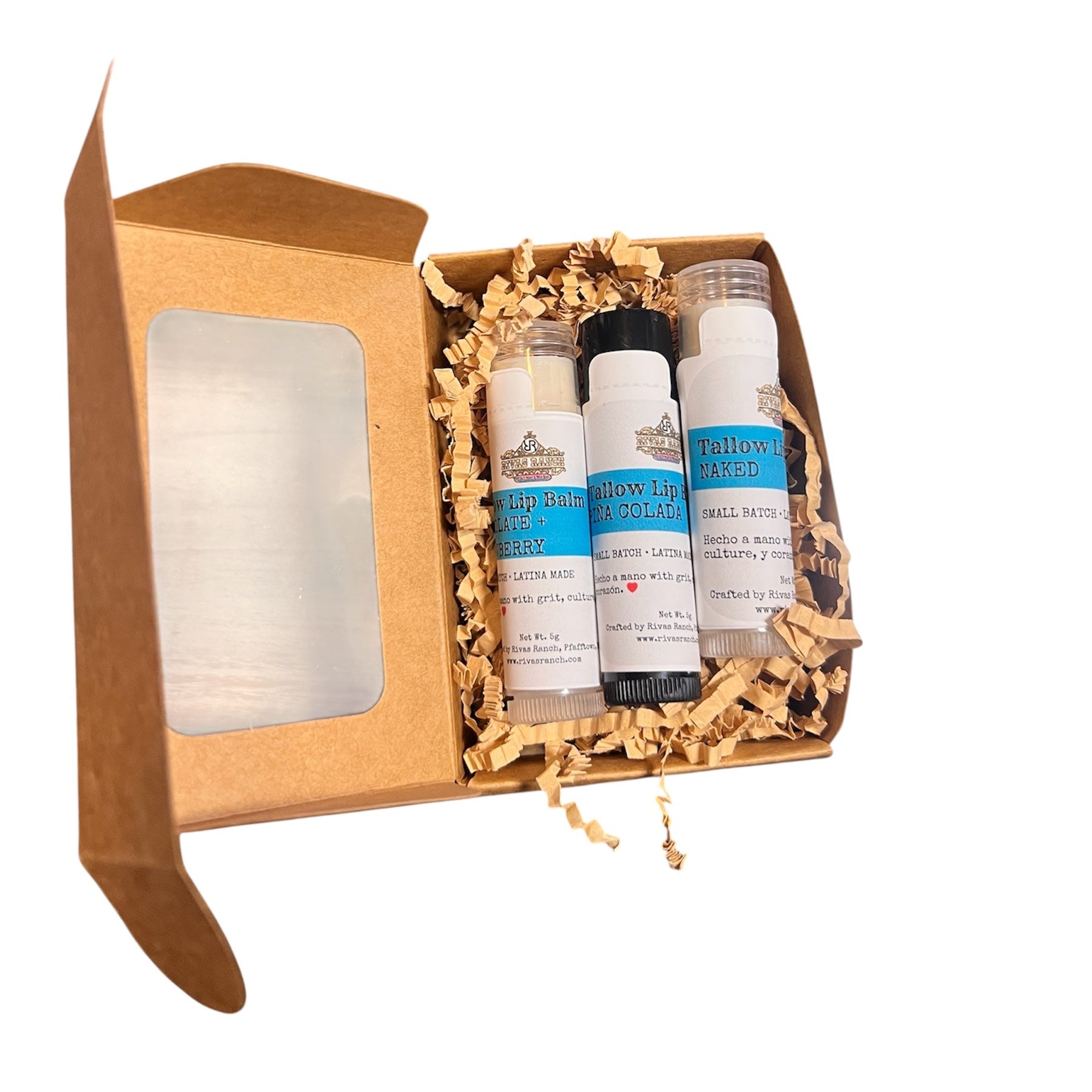 Tallow lip balm three pack open box
