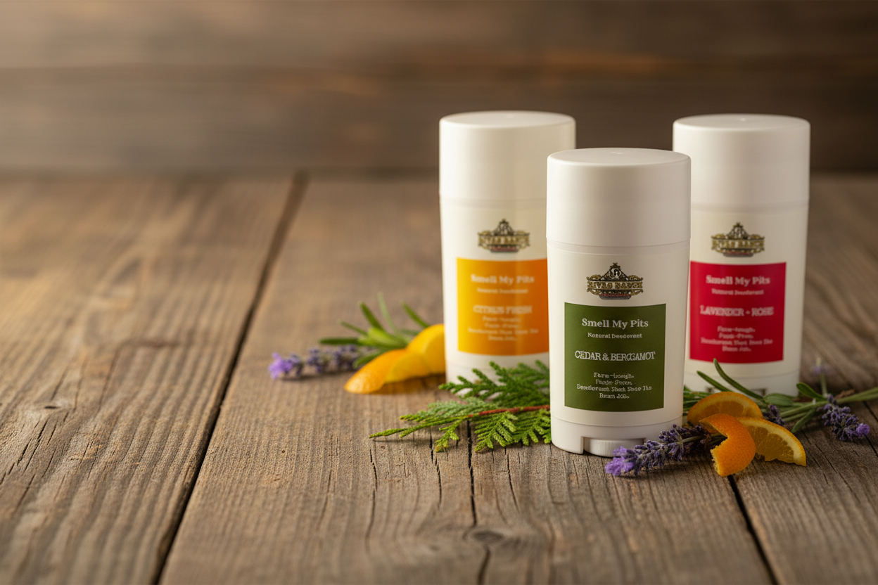 Natural Tallow Deodorant Hero Banner with Your Products
